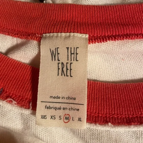 We The Free Patchwork Raglan Tee - Red, Blue, White - Picture 5 of 5